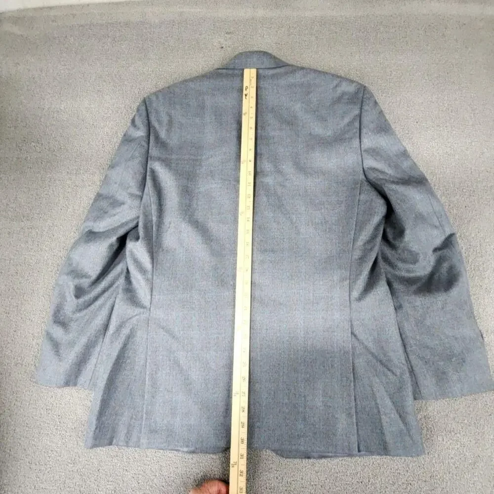 Lauren Ralph Lauren Blazer Mens 42R Gray Blue Sport Coat Jacket Flaw